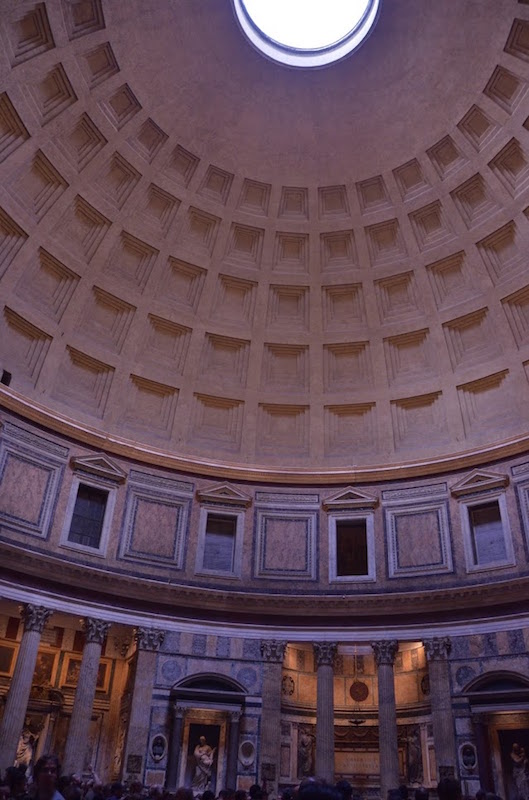 inside,looking upat the domed ceiling